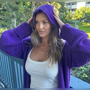 Hoodie CARDIGAN DRESS/ Robe with POCKETS Brand New